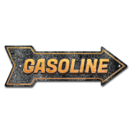 Signmission Gasoline Arrow Sign Funny Home Decor 18in Wide P-ARROW-999849